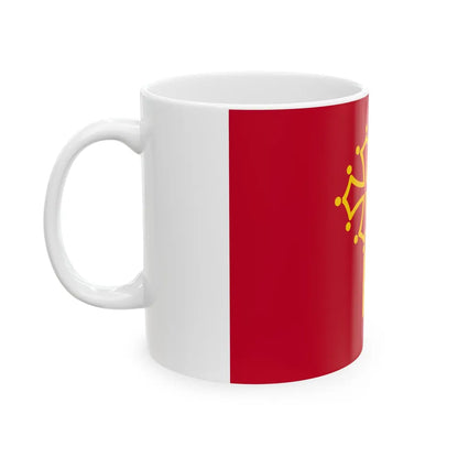 Flag of Languedoc Roussillon France - White Coffee Mug-Go Mug Yourself