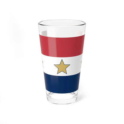 Flag of Lansing Illinois (United States) Pint Glass 16oz 16oz - Go Mug Yourself