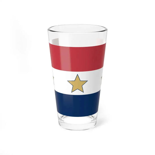 Flag of Lansing Illinois (United States) Pint Glass 16oz 16oz - Go Mug Yourself