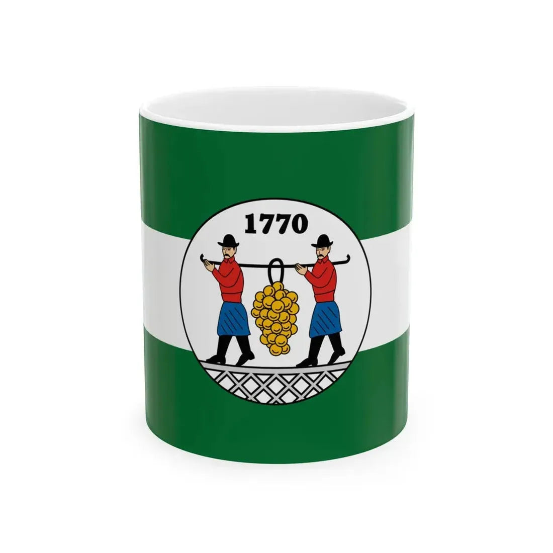 Flag of Lanycsok (Hungary) White Coffee Mug 11oz - Go Mug Yourself
