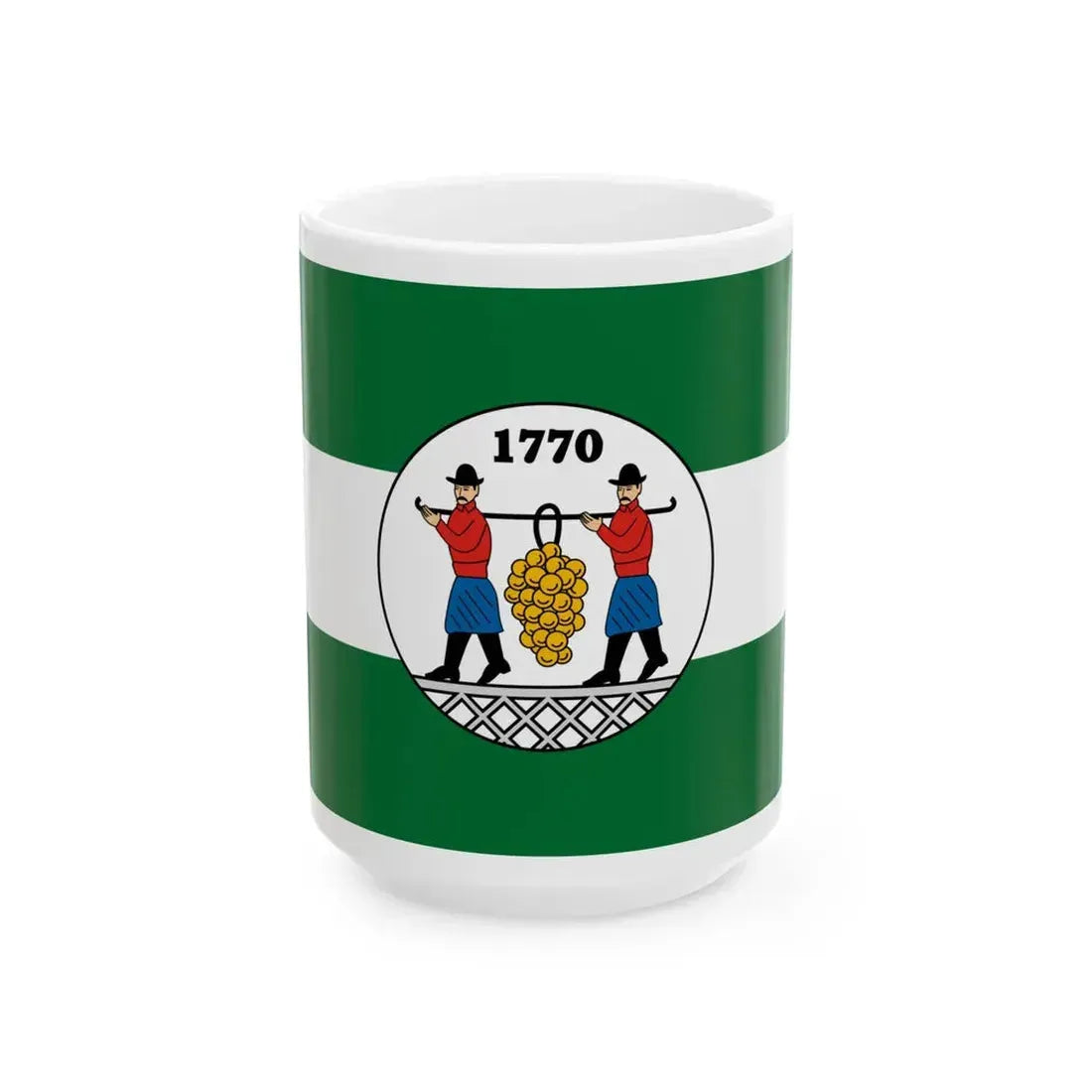 Flag of Lanycsok (Hungary) White Coffee Mug 15oz - Go Mug Yourself