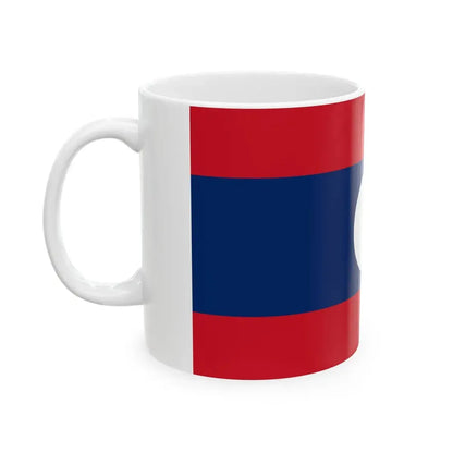 Flag of Laos 16-9 (Laos) White Coffee Mug - Go Mug Yourself