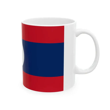 Flag of Laos 16-9 (Laos) White Coffee Mug - Go Mug Yourself
