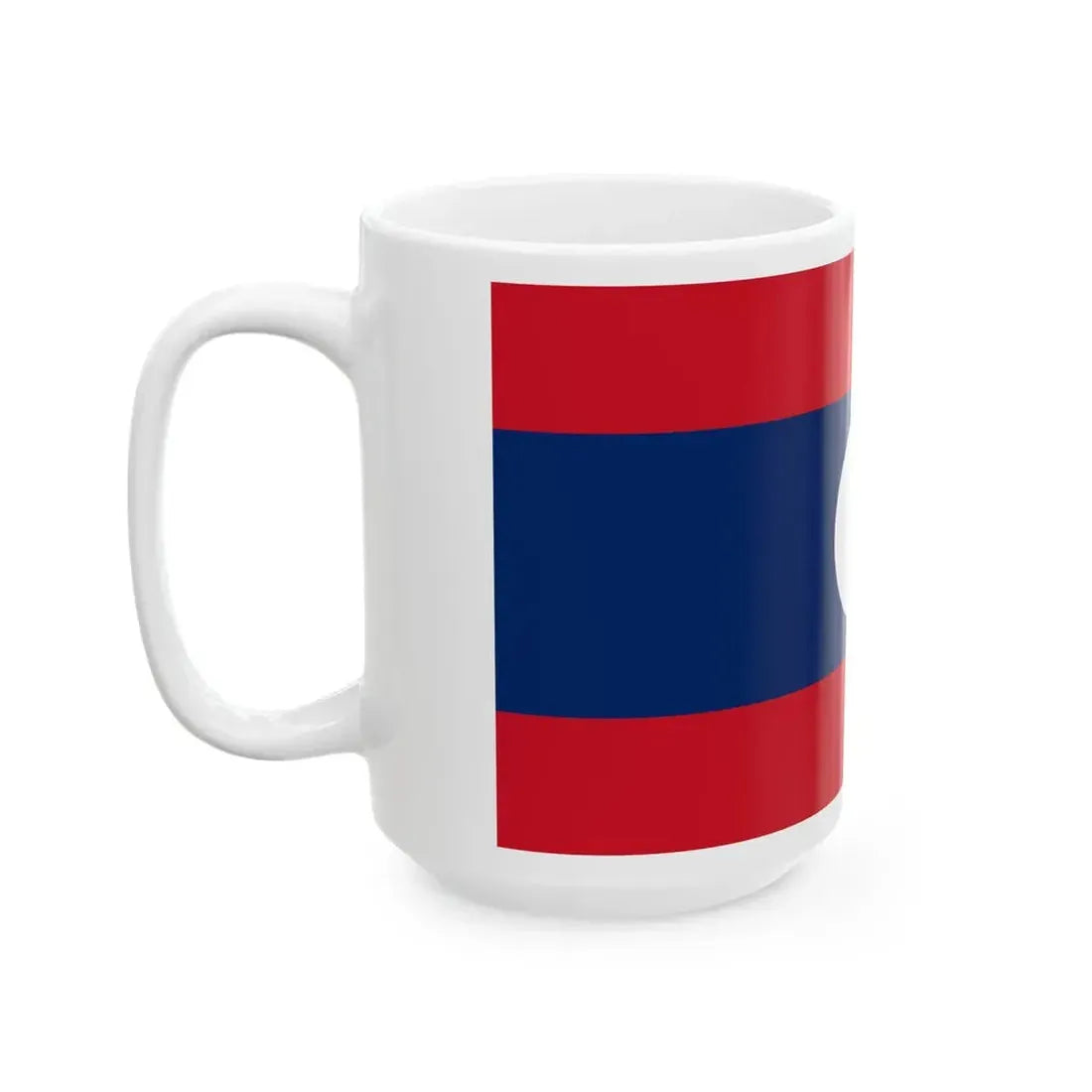 Flag of Laos 16-9 (Laos) White Coffee Mug - Go Mug Yourself