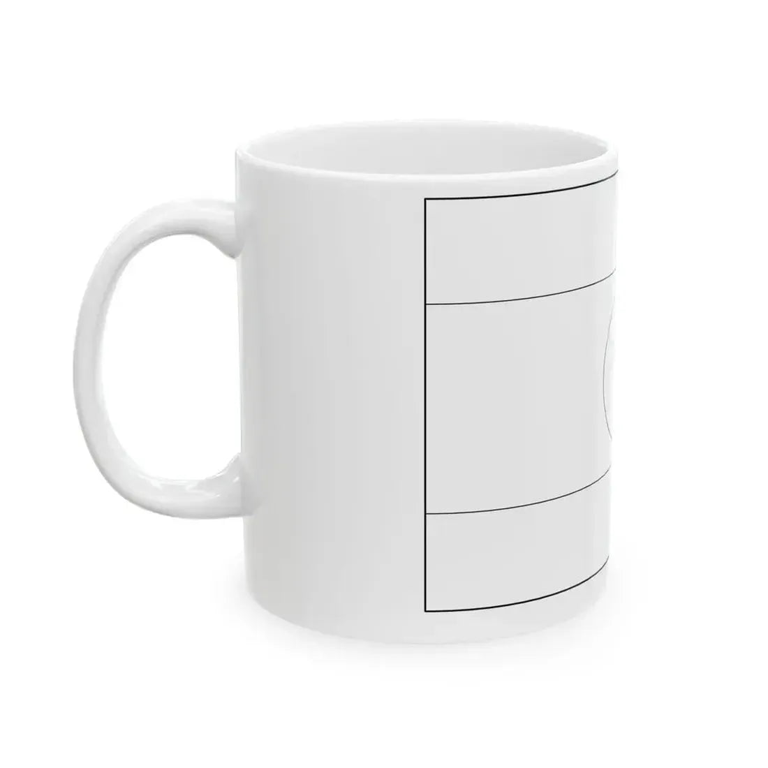 Flag of Laos colouring page (Laos) White Coffee Mug - Go Mug Yourself