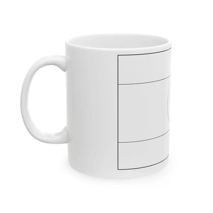 Flag of Laos colouring page (Laos) White Coffee Mug - Go Mug Yourself