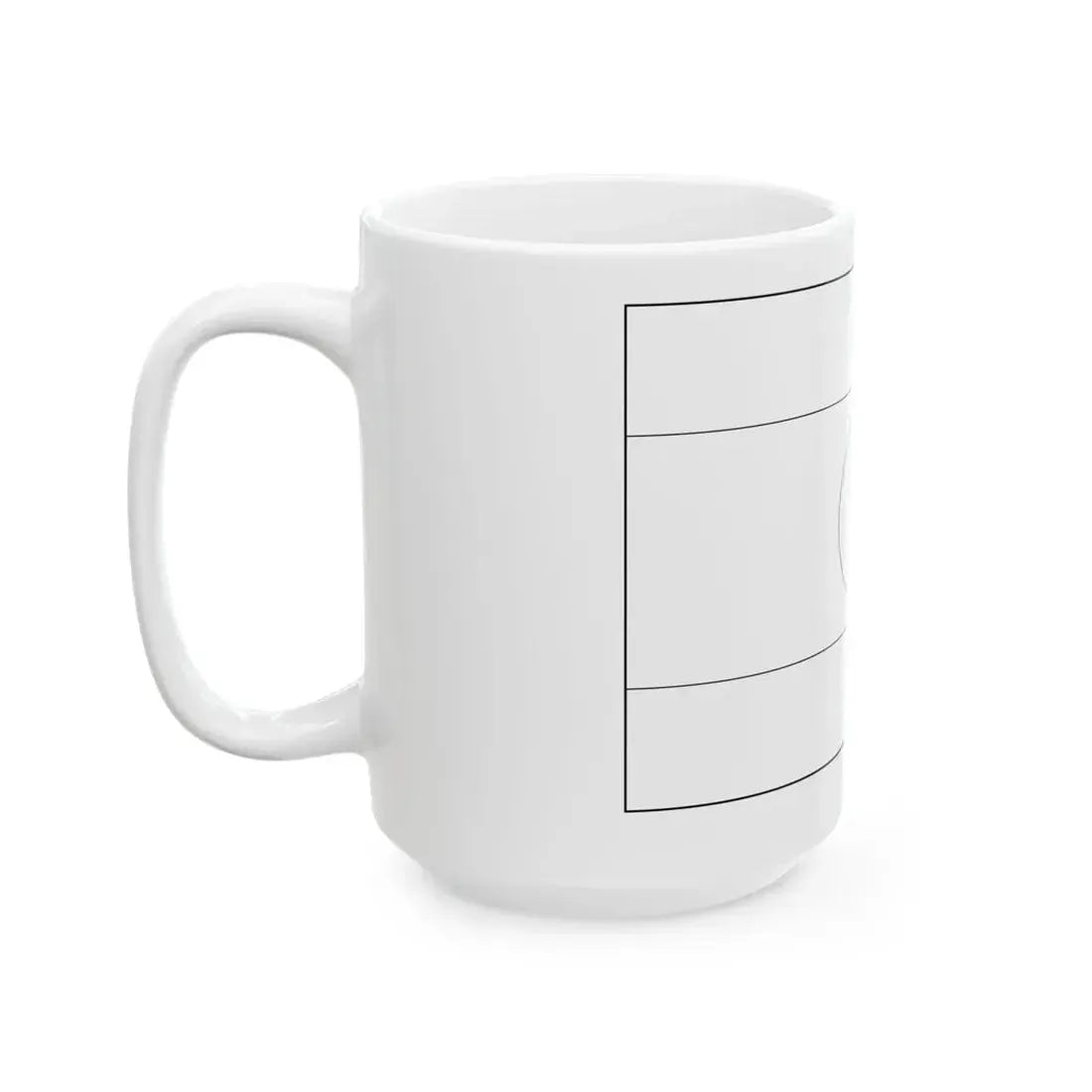 Flag of Laos colouring page (Laos) White Coffee Mug - Go Mug Yourself