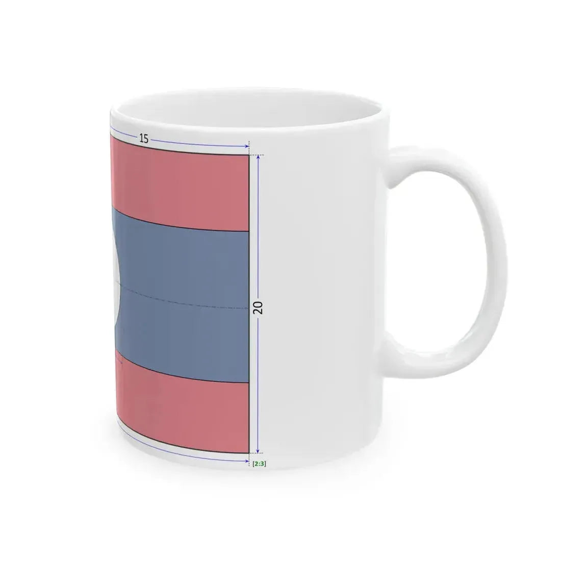 Flag of Laos construction sheet (Laos) White Coffee Mug - Go Mug Yourself