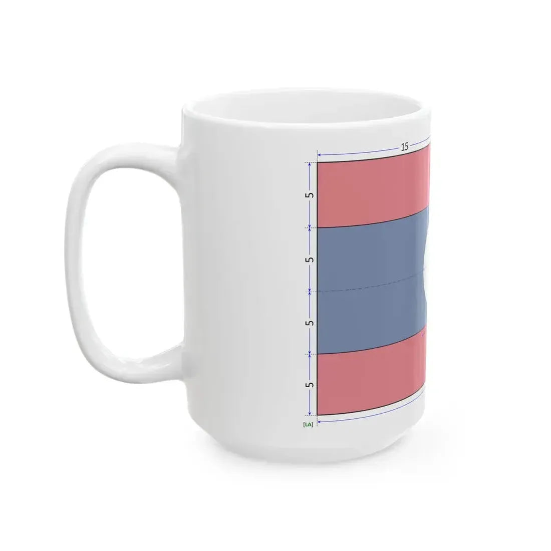 Flag of Laos construction sheet (Laos) White Coffee Mug - Go Mug Yourself