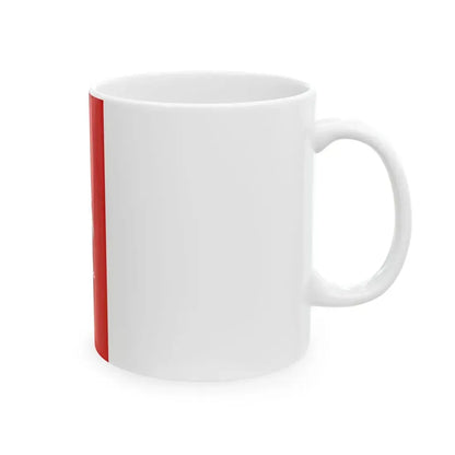 Flag of Laos hanging 1952-1975 (Laos) White Coffee Mug - Go Mug Yourself