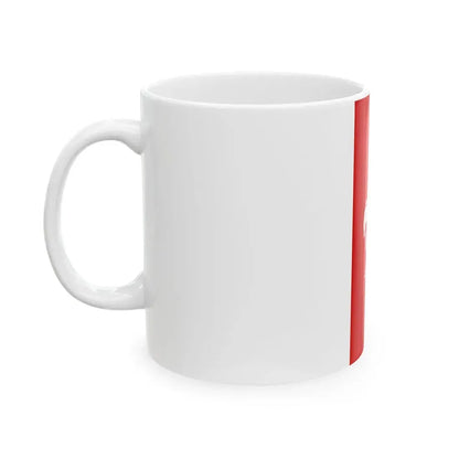 Flag of Laos hanging 1960s (Laos) White Coffee Mug - Go Mug Yourself