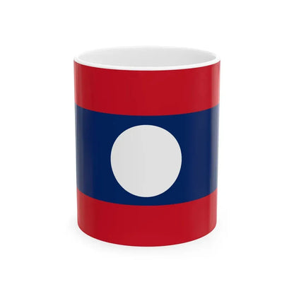 Flag of Laos (Laos) White Coffee Mug 11oz - Go Mug Yourself