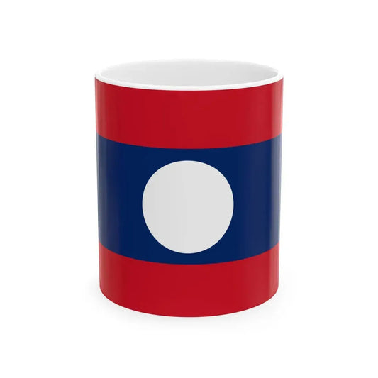 Flag of Laos (Laos) White Coffee Mug 11oz - Go Mug Yourself