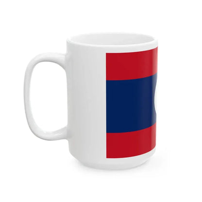 Flag of Laos (Laos) White Coffee Mug - Go Mug Yourself