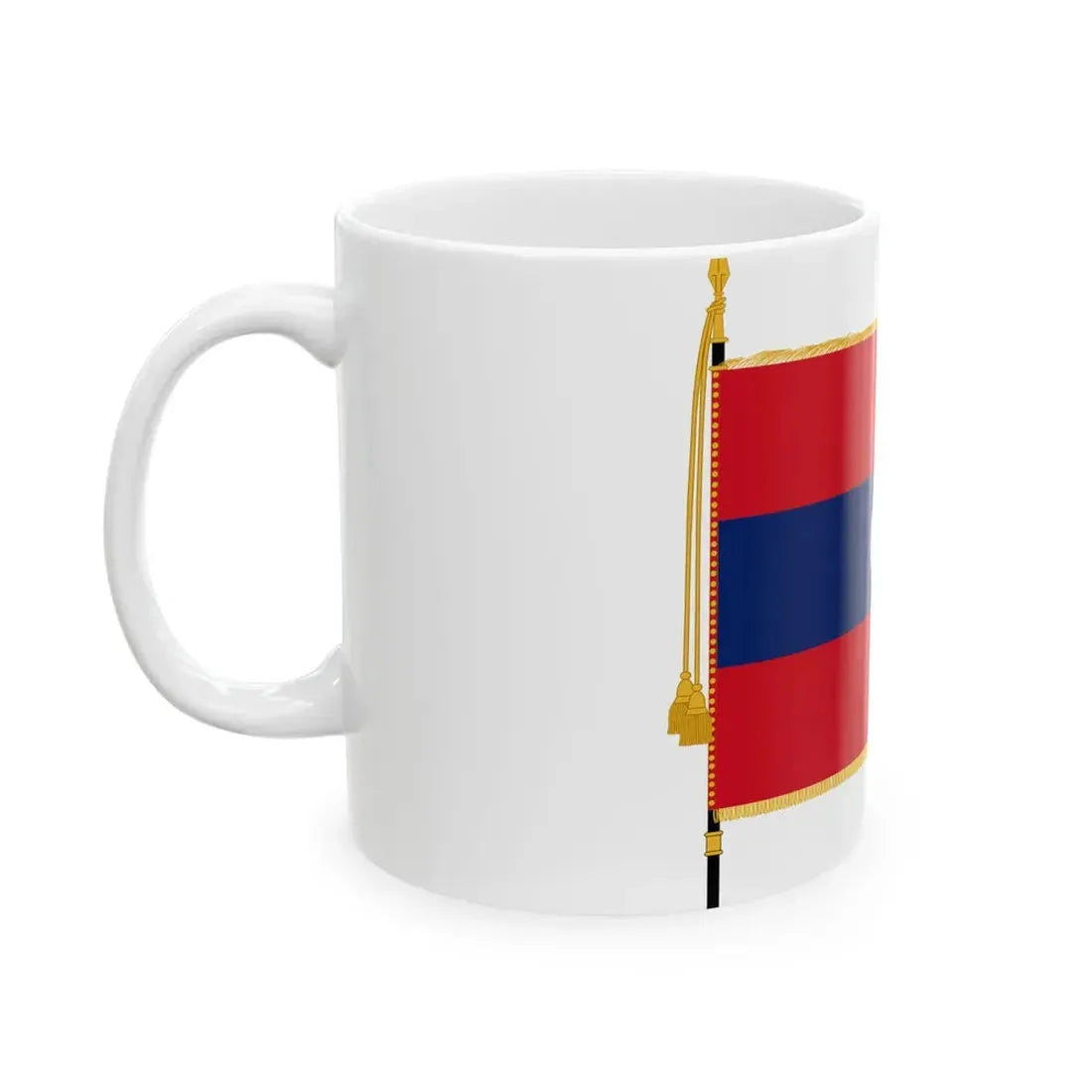 Flag of Laos parade (Laos) White Coffee Mug - Go Mug Yourself