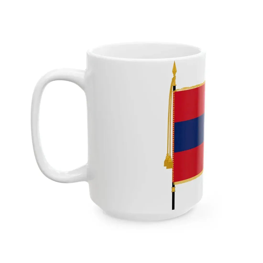 Flag of Laos parade (Laos) White Coffee Mug - Go Mug Yourself