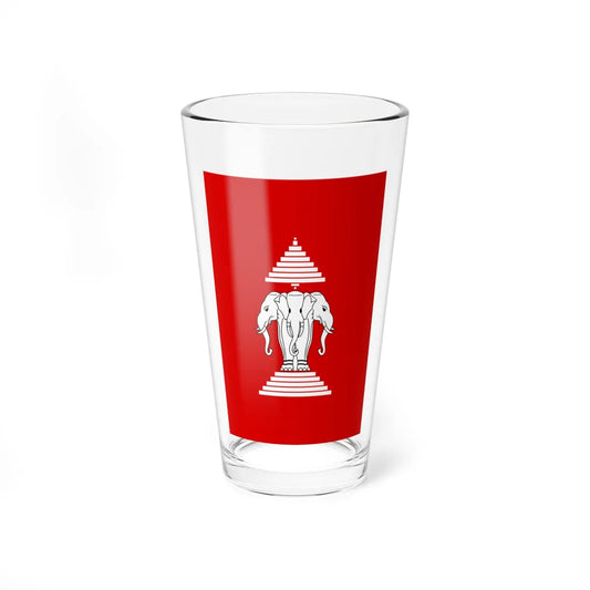 Flag of Laos vertical 1952-1975 (Laos) Pint Glass 16oz 16oz - Go Mug Yourself
