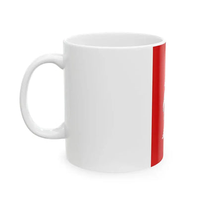 Flag of Laos vertical 1952-1975 (Laos) White Coffee Mug - Go Mug Yourself