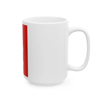Flag of Laos vertical 1952-1975 (Laos) White Coffee Mug - Go Mug Yourself