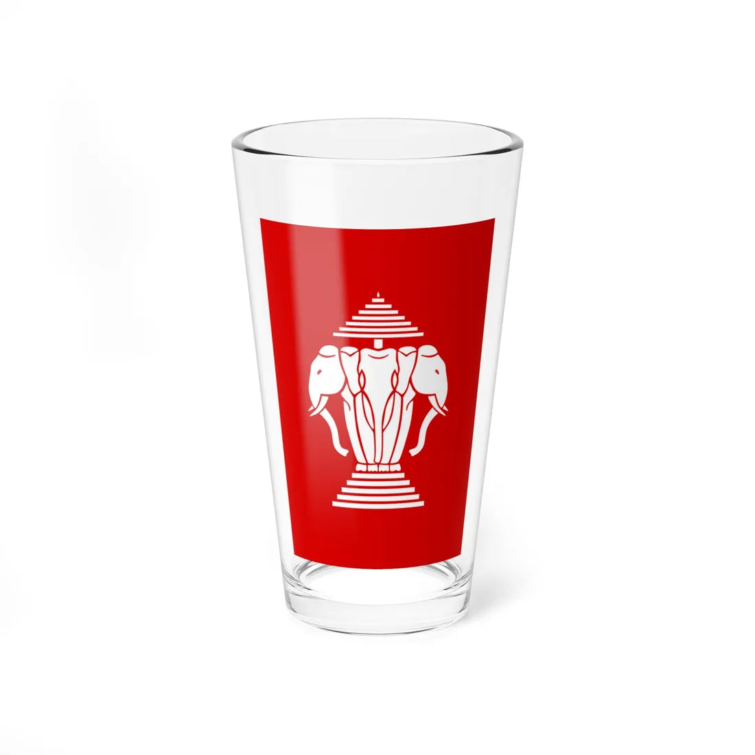 Flag of Laos vertical 1960s (Laos) Pint Glass 16oz 16oz - Go Mug Yourself