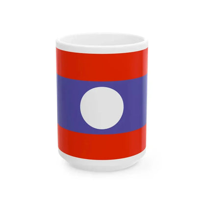 Flag of Laos WFB 2000 (Laos) White Coffee Mug 15oz - Go Mug Yourself
