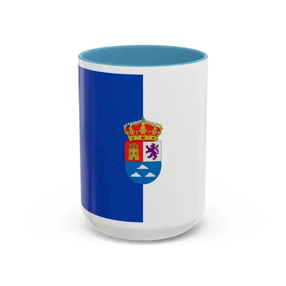 Flag of Las Palmas Spain - Accent Coffee Mug 15oz Light Blue - Go Mug Yourself