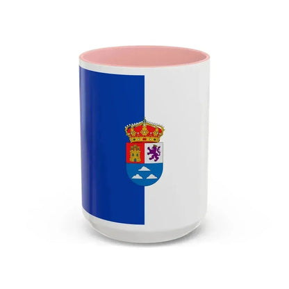 Flag of Las Palmas Spain - Accent Coffee Mug 15oz Pink - Go Mug Yourself