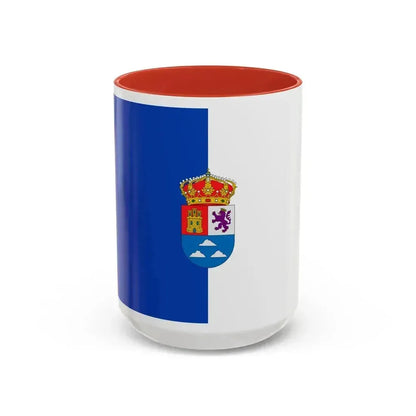 Flag of Las Palmas Spain - Accent Coffee Mug 15oz Red - Go Mug Yourself