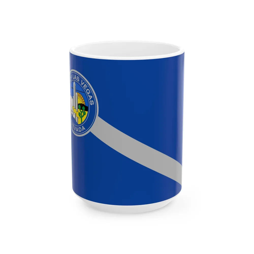 Flag of Las Vegas Nevada (United States) White Coffee Mug 15oz - Go Mug Yourself