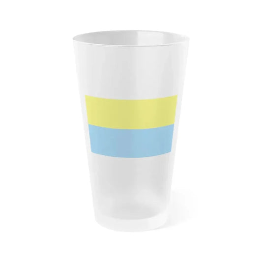 Flag of Latacunga Ecuador - Frosted Pint Glass 16oz 16oz Frosted - Go Mug Yourself
