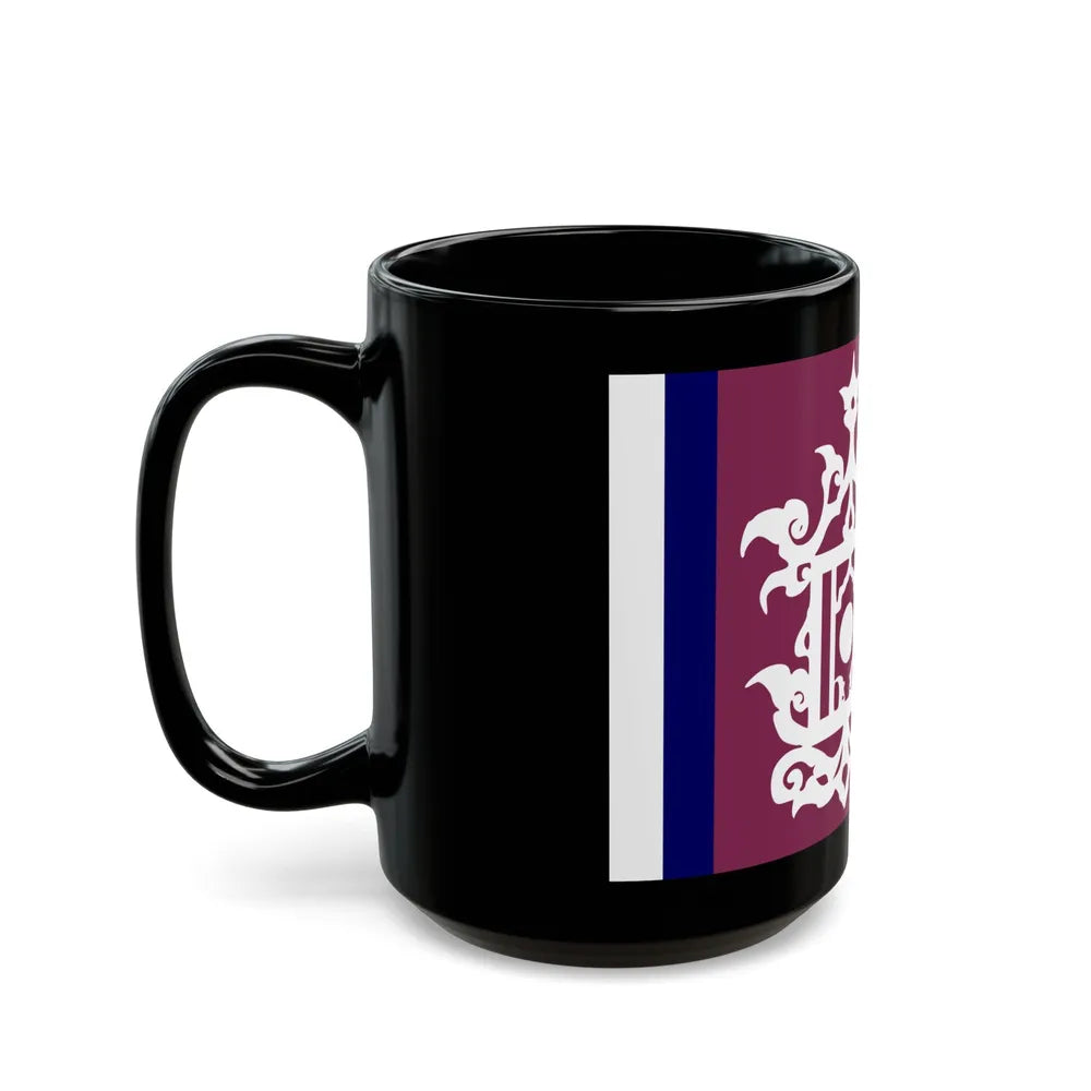 Flag of Late 19th Century Flag of Sulu Malaysia - Black Coffee Mug-Go Mug Yourself