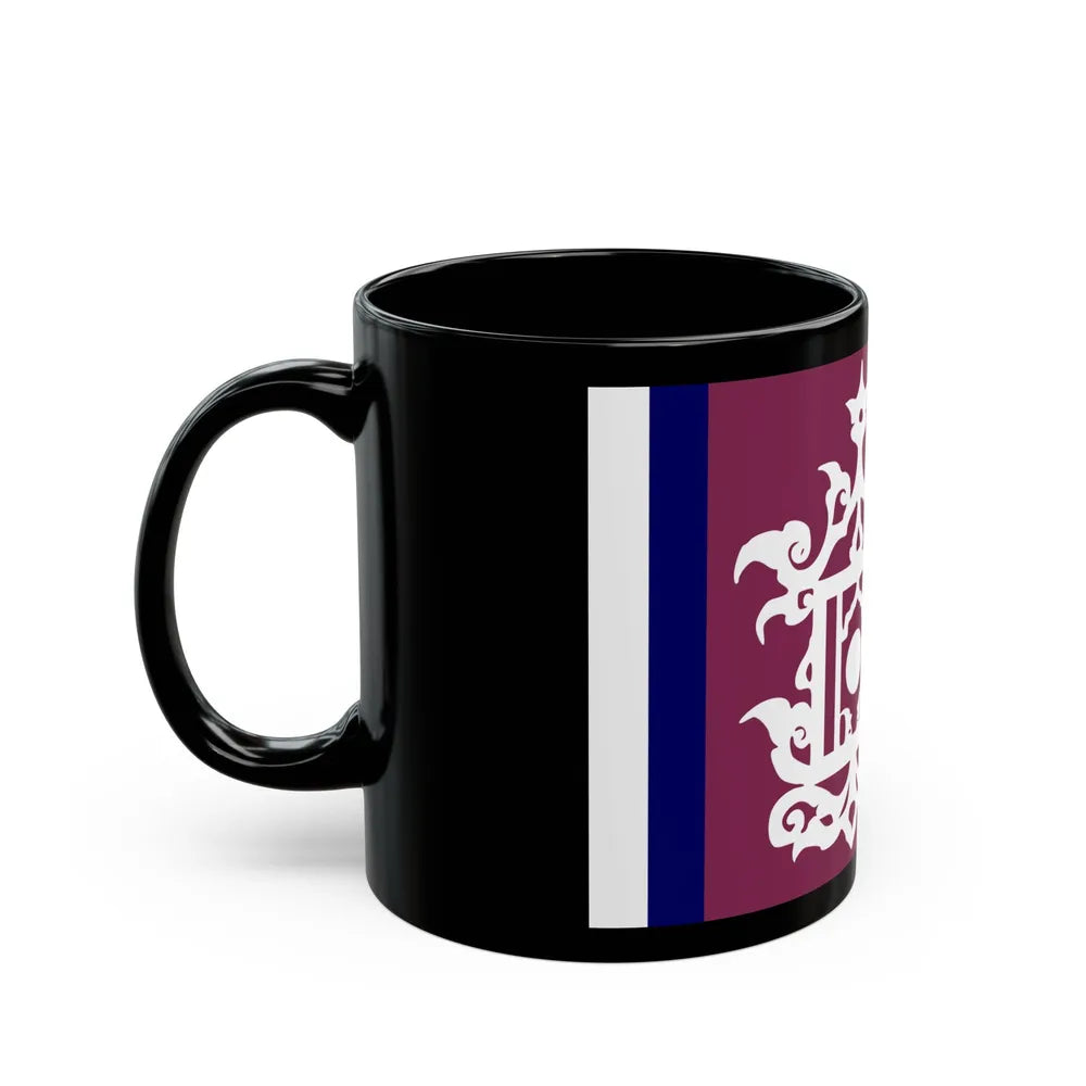 Flag of Late 19th Century Flag of Sulu Malaysia - Black Coffee Mug-Go Mug Yourself