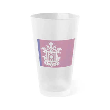 Flag of Late 19th Century Flag of Sulu Malaysia - Frosted Pint Glass 16oz 16oz Frosted - Go Mug Yourself