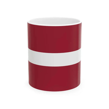 Flag of Latvia 3-2 (Latvia) White Coffee Mug 11oz - Go Mug Yourself