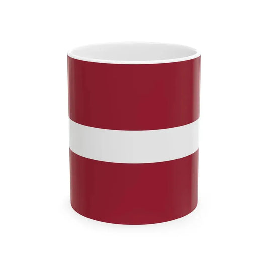 Flag of Latvia 3-2 (Latvia) White Coffee Mug 11oz - Go Mug Yourself