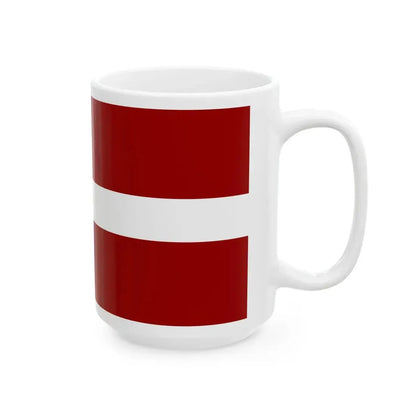 Flag of Latvia colors of 1990 (Latvia) White Coffee Mug - Go Mug Yourself