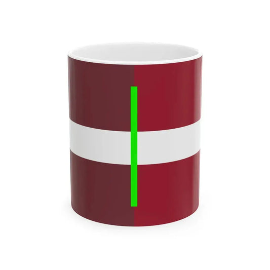 Flag of Latvia colour shade comparison (Latvia) White Coffee Mug 11oz - Go Mug Yourself