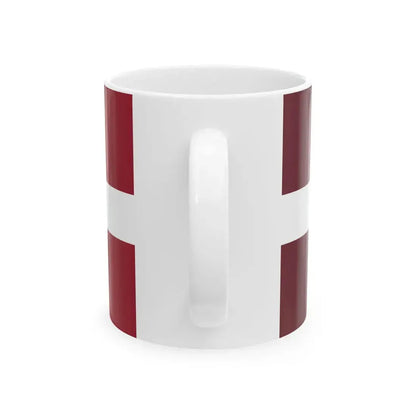 Flag of Latvia colour shade comparison (Latvia) White Coffee Mug - Go Mug Yourself