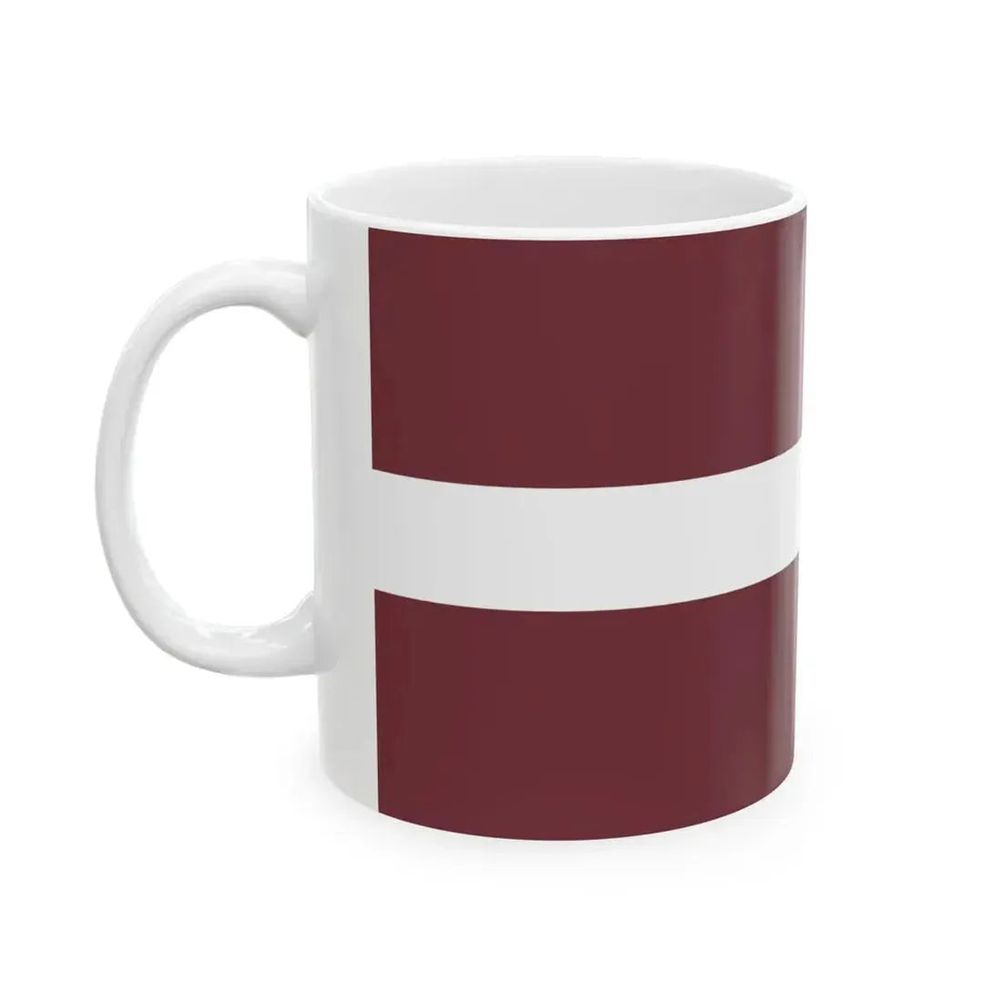 Flag of Latvia colour shade comparison (Latvia) White Coffee Mug - Go Mug Yourself