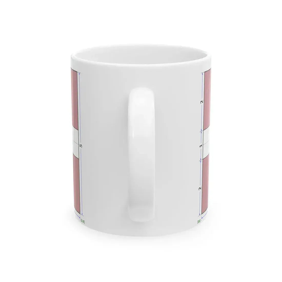 Flag of Latvia construction sheet (Latvia) White Coffee Mug - Go Mug Yourself