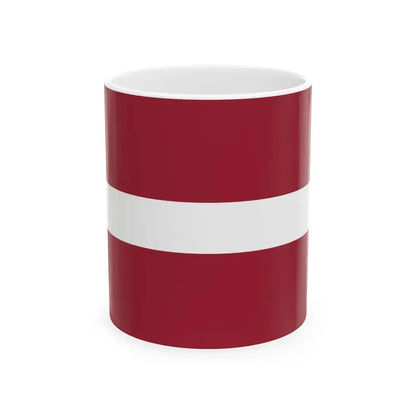 Flag of Latvia (Latvia) White Coffee Mug 11oz - Go Mug Yourself