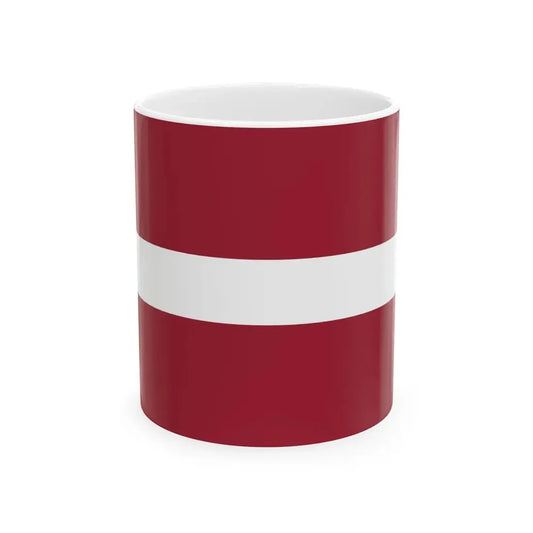 Flag of Latvia (Latvia) White Coffee Mug 11oz - Go Mug Yourself