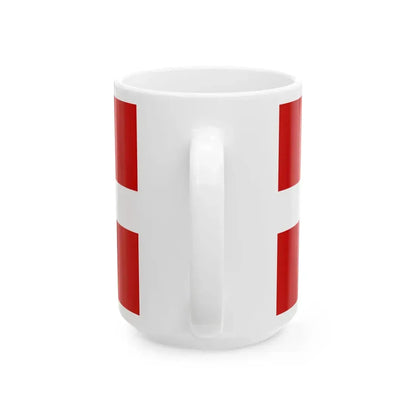Flag of Latvia Soviet colors (Latvia) White Coffee Mug - Go Mug Yourself