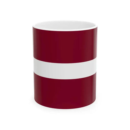 Flag of Latvia WFB 2004 (Latvia) White Coffee Mug 11oz - Go Mug Yourself