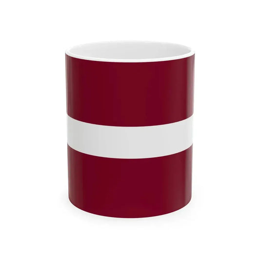 Flag of Latvia WFB 2004 (Latvia) White Coffee Mug 11oz - Go Mug Yourself