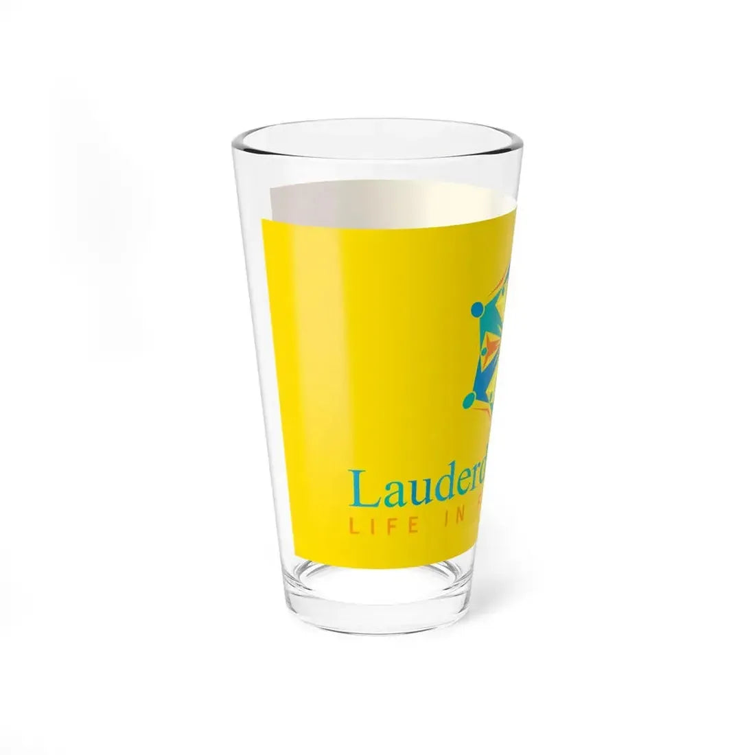 Flag of Lauderdale Lakes Florida (United States) Pint Glass 16oz - Go Mug Yourself