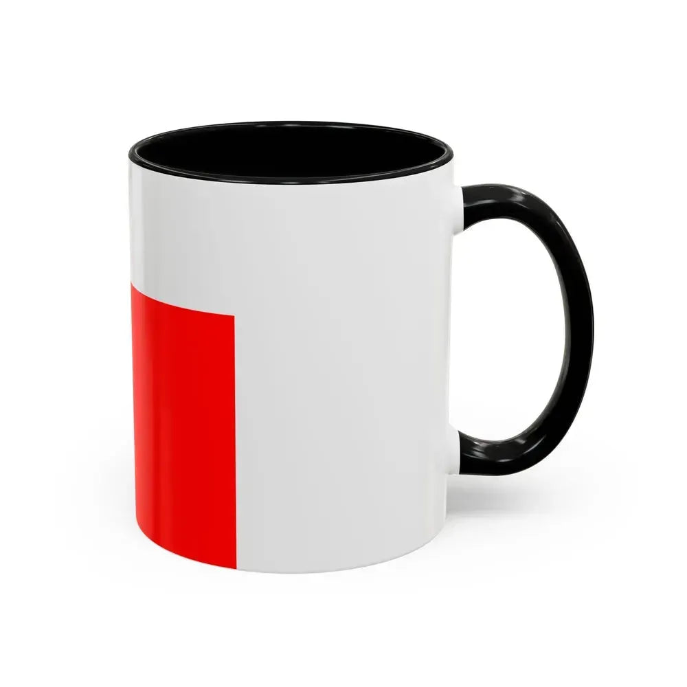 Flag of Lausanne Switzerland - Accent Coffee Mug - Go Mug Yourself