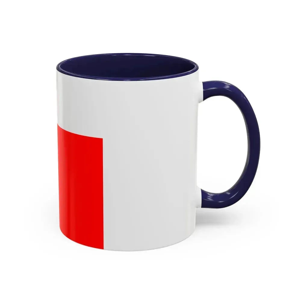Flag of Lausanne Switzerland - Accent Coffee Mug - Go Mug Yourself
