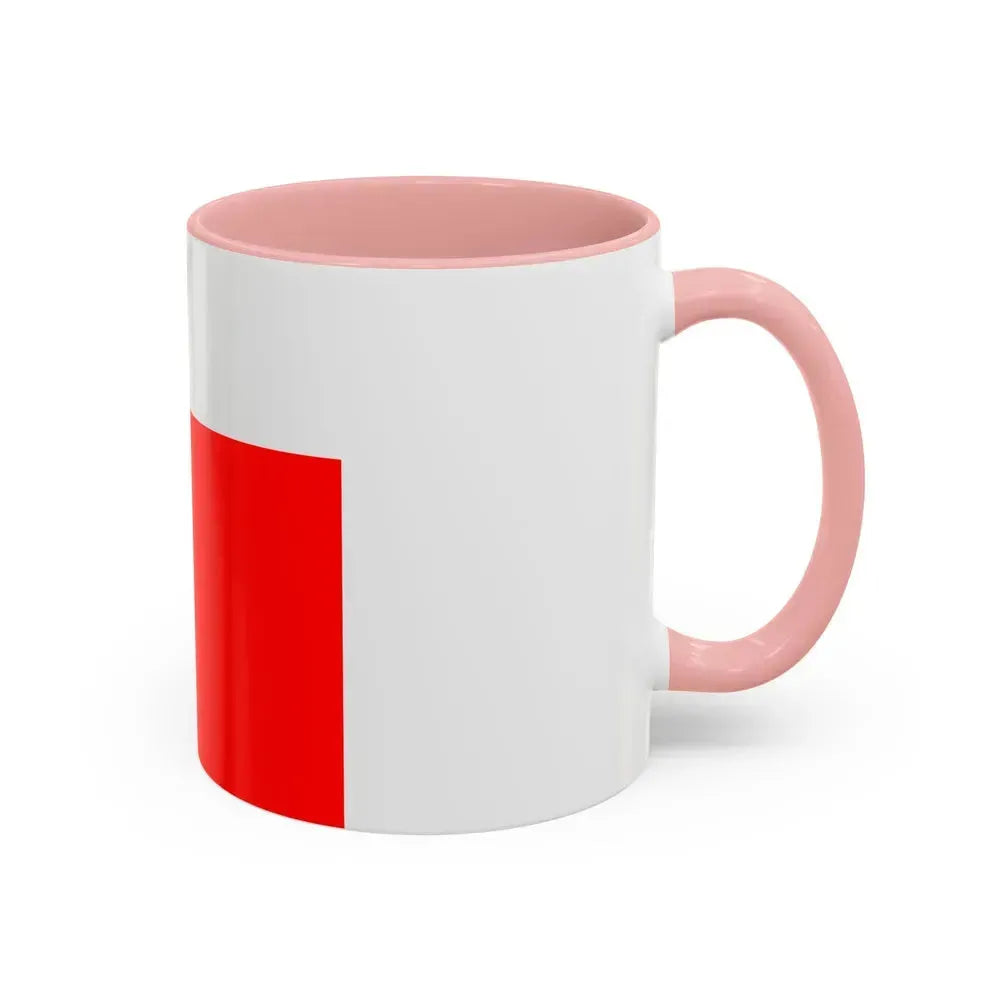 Flag of Lausanne Switzerland - Accent Coffee Mug - Go Mug Yourself