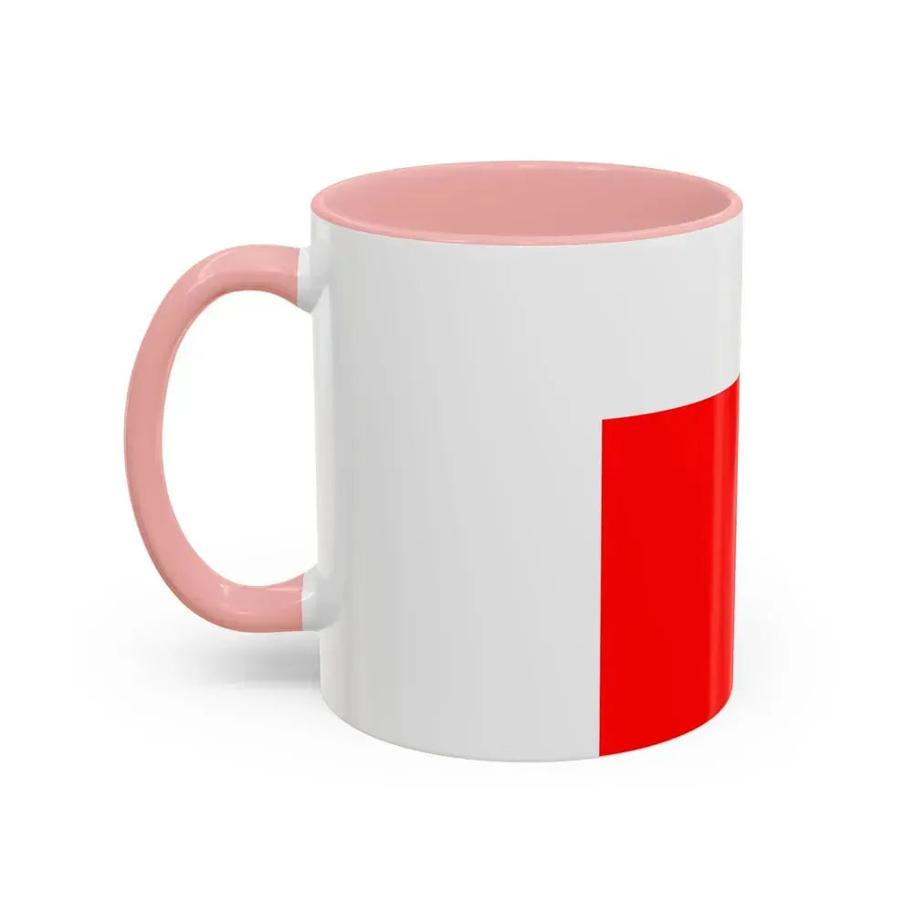 Flag of Lausanne Switzerland - Accent Coffee Mug - Go Mug Yourself
